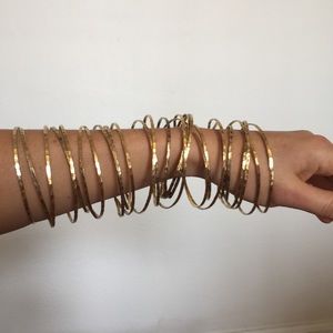 Citrine Gold Stacked bangle